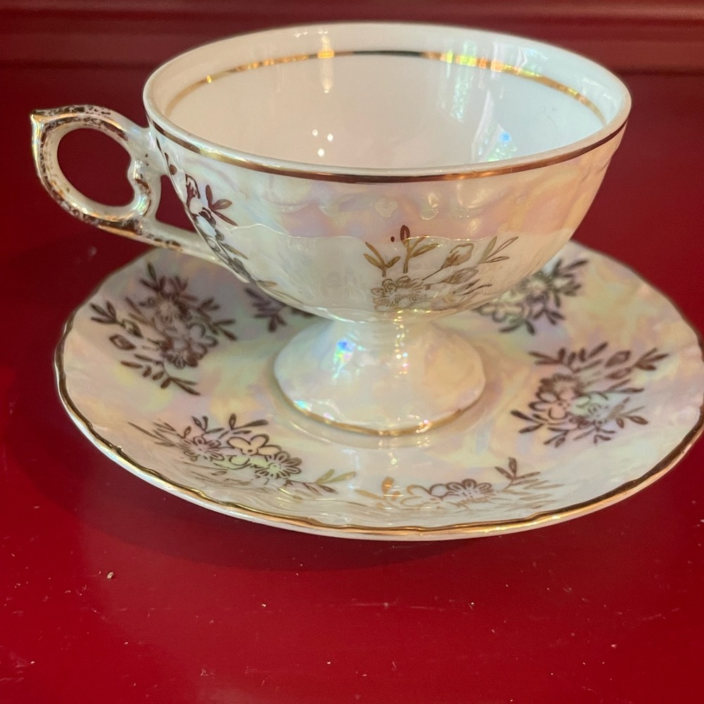 Vintage Lefton China Teacup & Saucer 03566